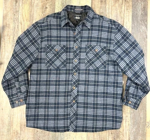 Levis Flanell Shacket Herren Large kariert gesteppt blau gefüttert Hemdjacke Workwear - Bild 1 von 12