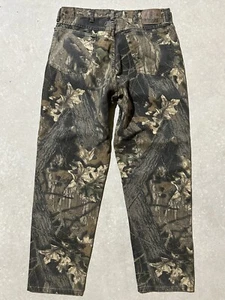 Wrangler Mossy Oak Breakup Camo Jeans Mens 38x32 Hunting Double Knee Denim Jeans - Picture 1 of 3