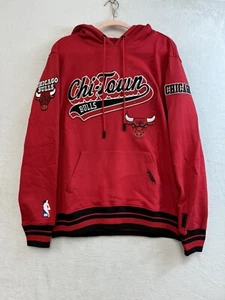 Men's Chicago Bulls Pro Standard Red Script Tail Pullover Hoodie Size Large NWTs - Picture 1 of 9