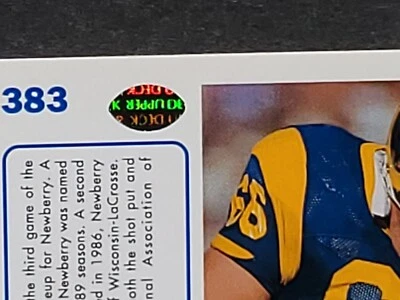 LOS ANGELES RAMS ERROR CARDS You Pick Upside Down Hologram 1991 Upper Deck - Image 1 of 4
