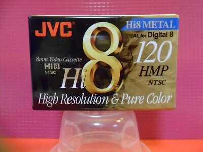 JVC 金属视频盒 8 毫米 120 HMP Hi8 NTSC 美国制造 全新 — 第 1/4 张图片