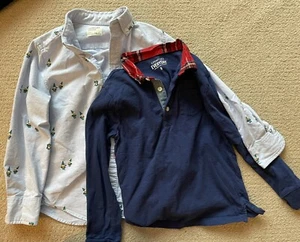 LOT JCREW Crewcuts Boys Holiday Shirts Sz 8 - Picture 1 of 8