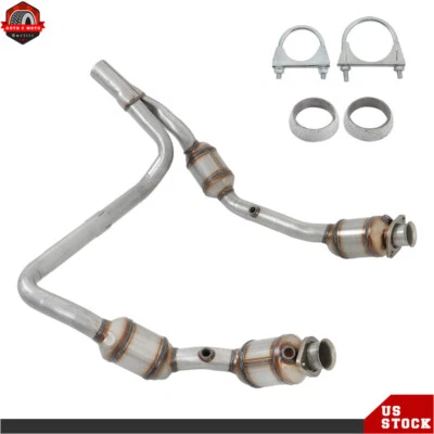 For 2007 2008 2009 Jeep Wrangler JK 3.8L V6 Y Pipe Exhaust Catalytic Converter - Image 1 of 4