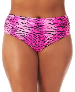MSRP $30 California Waves Plus Size Tiger Bikini Bottoms Pink Size 2(20/22) - Picture 1 of 1