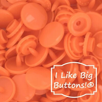 KAM Plastic Snaps: B55 Orange-Size 20/T5-No Sew Snap Buttons Sewing Crafts - Image 1 of 4