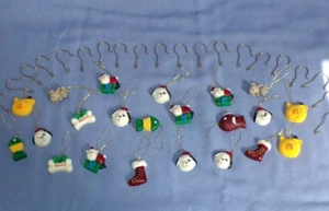 Lot Miniature Dollhouse Christmas Tree Ornament Hooks Cat Dog Fish Pet Animal  - Picture 1 of 4