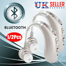 Bluetooth Digital Hearing Aids Rechargeable Behind Ear BTE Sound Voice-Amplifier