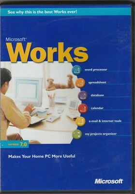 Microsoft Works 7 for Win 98 & XP CD-Rom - Image 1 of 4