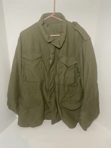 Vintage Army Coat Jacket Cold Weather Field Mens Sz Medium Green OG 107 Jacket - Picture 1 of 9
