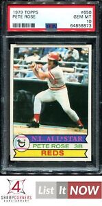 1979 TOPPS #650 PETE ROSE REDS PSA 10 A3426051-873