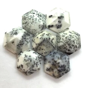 AAA Natural Agate Hexagon Loose Gemstone Dendrite Cut For Assorted All Jewelry - Picture 1 of 21