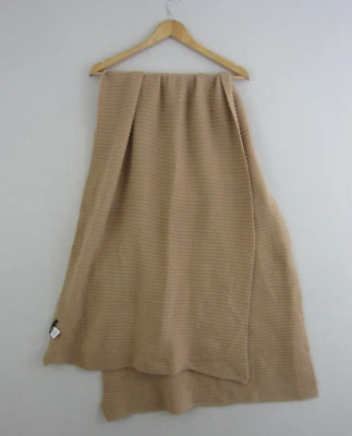 Sportsgirl Scarf Shawl Womens One Size Brown Wrap Ribbed Knit Long Wide Stretch - image 1 of 4