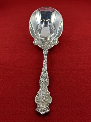Cuchara de bayas Wallace Silversmiths 1902 plata esterlina irlandesa 8 1/2" Foto 1 de 4