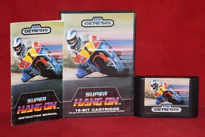 Super Hang-On (Sega Genesis, 1989) Authentic Game Cartridge, CIB Complete - Image 1 of 4