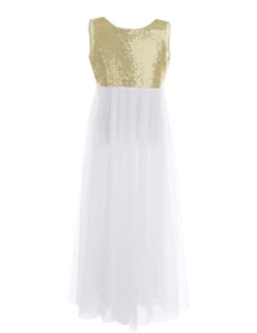 US Girl Flower Dress Princess Wedding Bridesmaid Kid Birthday Party Pageant Maxi - Picture 1 of 43