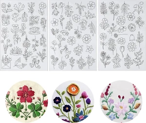 74 Pcs Water Soluble Embroidery Patterns Water Soluble Stabilizer Hand Sewing St - Picture 1 of 7