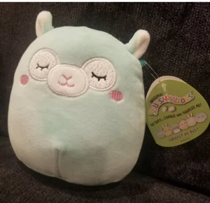 Squishmallows Miley 5" Llama Sleeping Aqua New plush stuffed animal toy - Picture 1 of 2