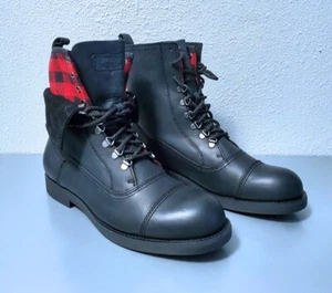 RALPH LAUREN DENIM & SUPPLY CADELL BLACK LEATHER MENS HIGH-TOP BOOT:11, 12. 13 - Picture 1 of 10