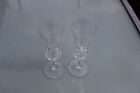 Vintage VSL Val St-Lambert BELGUIM FINE CUT Crystal 2 CHAMPAGNE FLUTES GLASSES