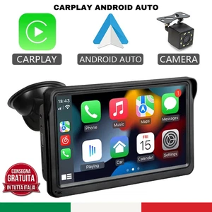 Carplay Android Auto Wireless Lettore Multimediale  7 Pollici Touchscreen FM MP5 - Foto 1 di 9