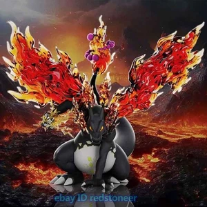 Charizard Statue 1/100 Elf Series Anime Figure Resin Model Collection Black Ver. - Picture 1 of 5