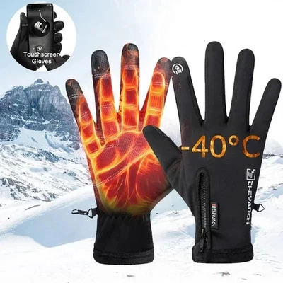 Waterproof winter gloves with thermal touchscreen - Photo 1/4