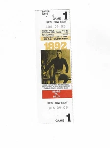 Chicago Bears vs Buffalo Bills Unused Football Ticket From 8/6/1983 - Picture 1 of 2