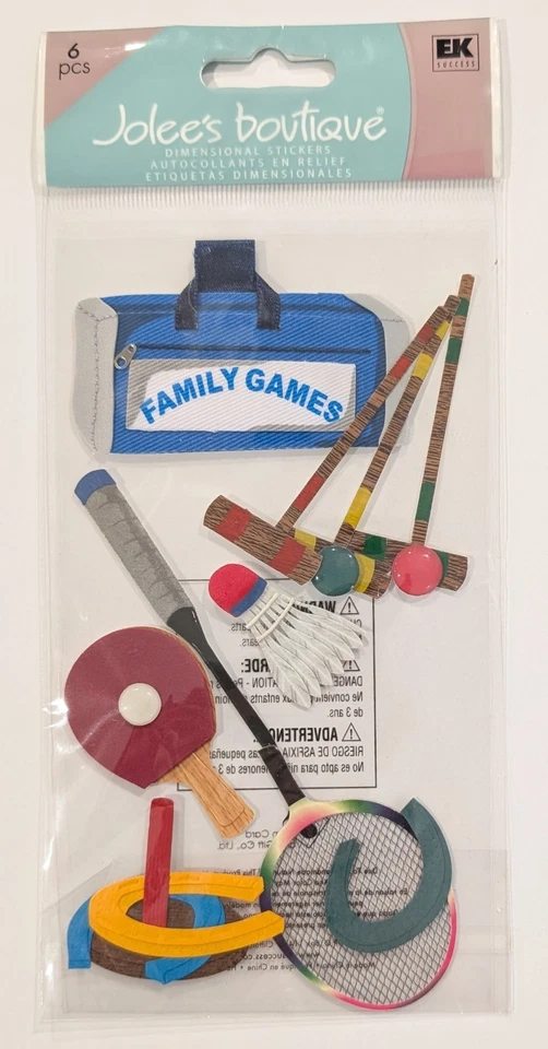 EK Success - Jolee's Boutique Le Grande Dimensional Stickers - Family Games