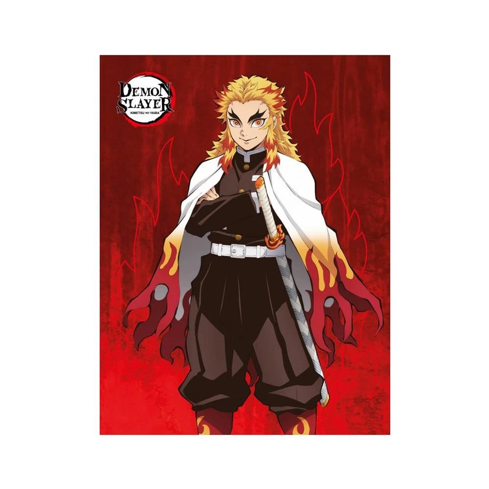 Demon Slayer Fleece Tagesdecke Kyojuro Kinder Anime 130cm x 170cm - Bild 1 von 1