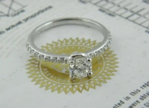 Verlobungsring rund Brillant Diamant in 18k massiv Weißgold GIA Zertifikat enthalten - Bild 1 von 12
