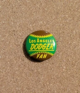 Vtg 1966 Los Angeles Dodger Fan Button - 60's Guy's Potato Chips Baseball Pin - Picture 1 of 5