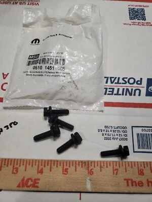 Lote X5 de parafusos de tampa de temporização DODGE 2008-10 Challenger 06-10 carregador 6101452 Mopar - Imagem 1 de 2