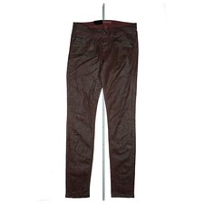Deyk Women's Jeans Trousers Stretch Slim Skinny Leather Look 27/32 W27 L32