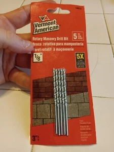 New Vermont American Masonry Drill Bits ~ 1/8" X 3" Long - Picture 1 of 1