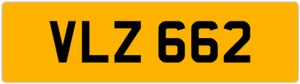 VLZ 662 V 3X3 DATELESS PRIVATE NUMBER PLATE VAL VICK VIC VIK VIN VINCE VIV VERN - Picture 1 of 1