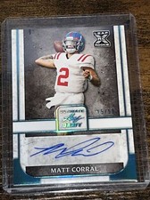 2022 Ultimate Leaf Draft #BA-MC2 Matt Corral Auto Blue /50 Ole Miss