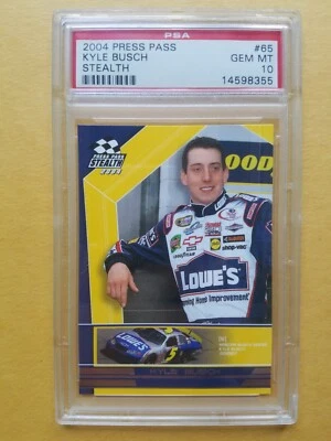 SWEET 2004 KYLE BUSCH P.P. STEALTH #65 "RC" GRADED PSA GEM MINT "10" PERFECT!!! - Image 1 of 4