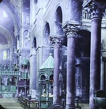 St, Mark's Basilica Interior (Venice, Italy), c1900's Magic Lantern Glass Slide