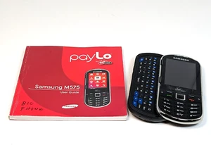 Samsung M575 Slide Phone Mobil Cell and Guide Manual 2012 UNTESTED Movie TV Prop - Zdjęcie 1 z 5