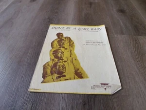 DON'T BE A BABY, BABY LYRIC BY BUDDY KAYE  SHEET MUSIC - Picture 1 of 3