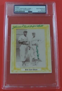 1976 JOSH GIBSON ROOKIE & JAMES COOL PAPA BELL SIGNED TWICE HOF NEGRO LG PSA/DNA - Picture 1 of 3