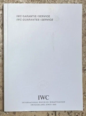 IWC Warranty Service Booklet 09.2003 RARE - NOS - Immagine 1 di 2