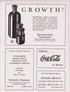 Original 1929 Maryland Glass Corp Print-Ad/ Harrison's Nurseries/Riviera Beach - Picture 1 of 1