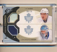 2010-11 UD SPX Winning Combos Patch Schenn Giguere /15 Toronto Maple Leafs