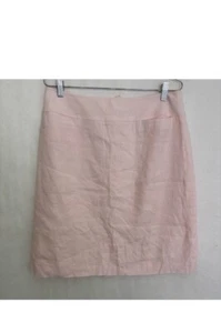 Talbots einfarbiger rosa Leinenrock Büro Business Größe 12 - Bild 1 von 6