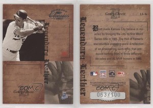 2004 Donruss Classics Legendary Leather /100 George Brett #LL-6 HOF