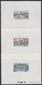 CAMEROUN Sc# 432-4.1 CPL SETS of FRENCH PROOFS of 3 BEAUTIFUL ARCHITECTURE SITES - Picture 1 of 1