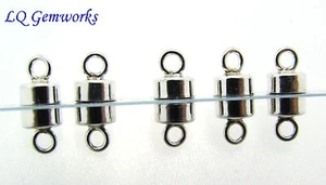 5 (FIVE) Sterlingsilber 4,5 mm magnetische Knopfverschlüsse - Bild 1 von 1