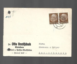 EISLEBEN NACH SANGERHAUSEN DEUTSCHES REICH POSTKARTE ENTERO POSTAL - Imagen 1 de 2