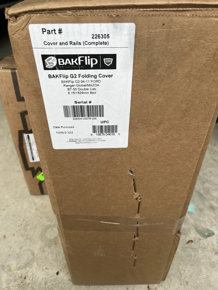 BAKFlip G2 Truck Bed Cover For 94-11 Ford Ranger 6' Bed 226305 - Изображение 1 из 1